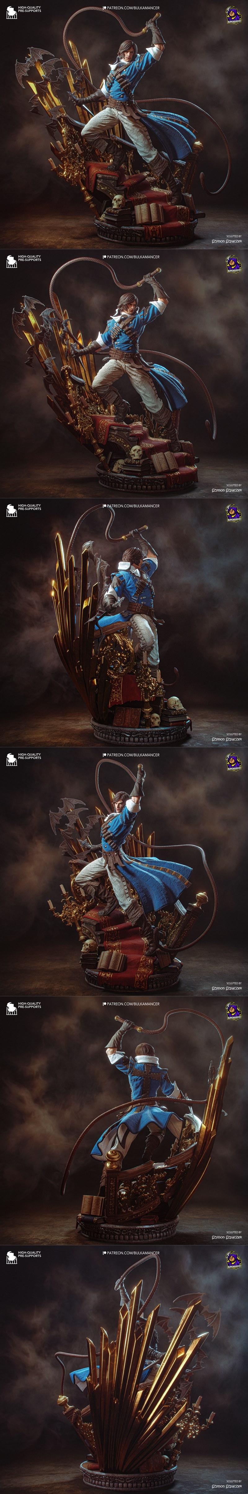 Bulkamancer塑形作品 – 赖克·贝爾蒙特 – 3D打印模型 STL|Bulkamancer Sculpts – Richter Belmont – 3D Print Model STL