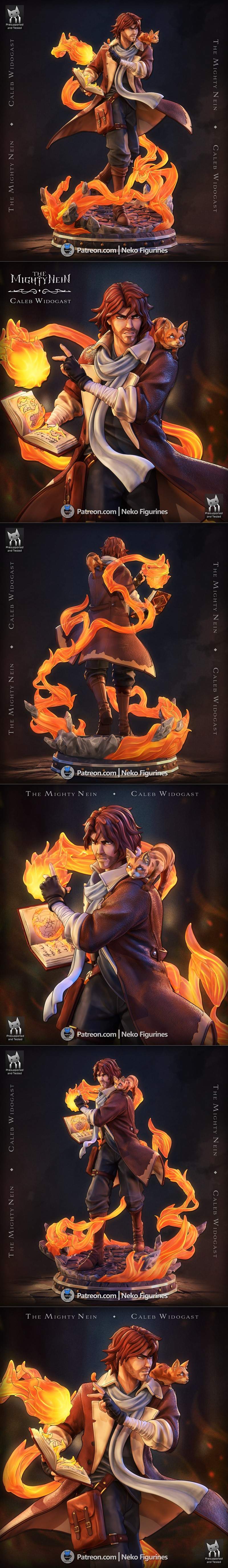 3D打印模型：《艾尔登法环》角色凯贝尔·威多加斯特 figurine|Neko Figurines – Caleb Widogast (The Mighty Nein) – 3D Print Model STL