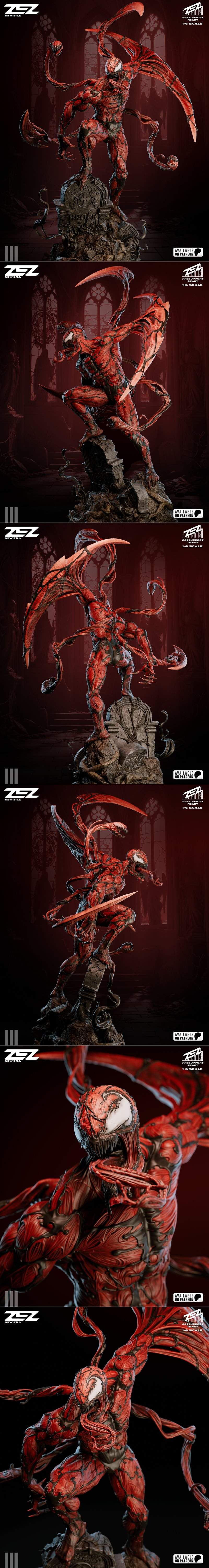 ZEZ工作室 Carnage 3D打印模型|ZEZ Studio – Carnage – 3D Print Model STL