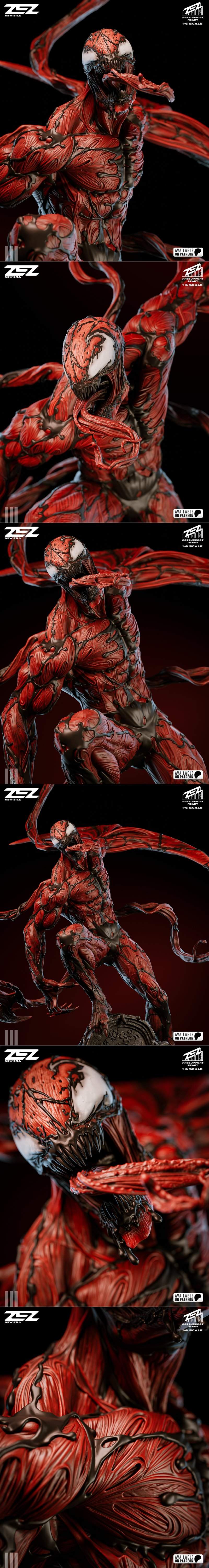 ZEZ工作室 Carnage 3D打印模型|ZEZ Studio – Carnage – 3D Print Model STL