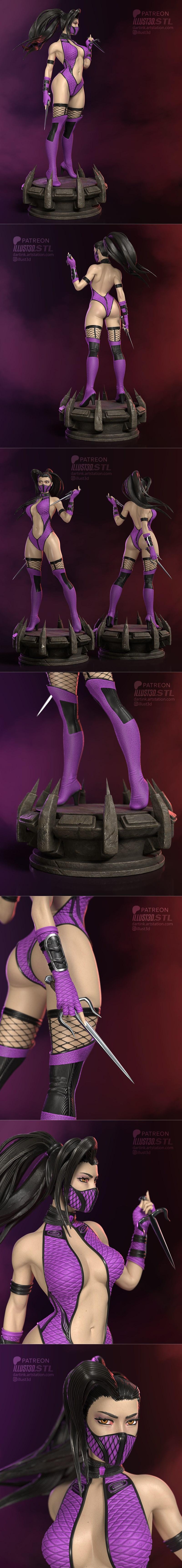 米拉娜MK角色3D打印模型|Mileena MK Fanart – 3D Print Model STL
