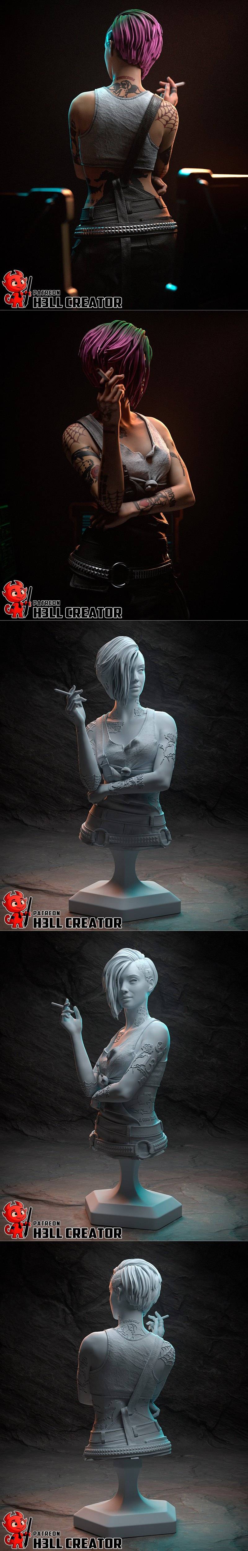 H3LL创作者-朱迪·阿尔瓦雷斯-3D打印模型|h3LL creator – Judy Alvarez – 3D Print Model STL