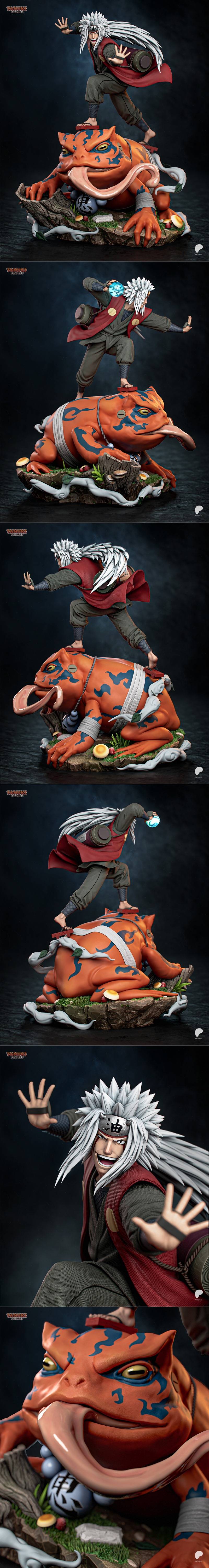 Naruto角色Jiraiya 3D打印模型|Tanuki Figures – Jiraiya (Naruto) – 3D Print Model STL