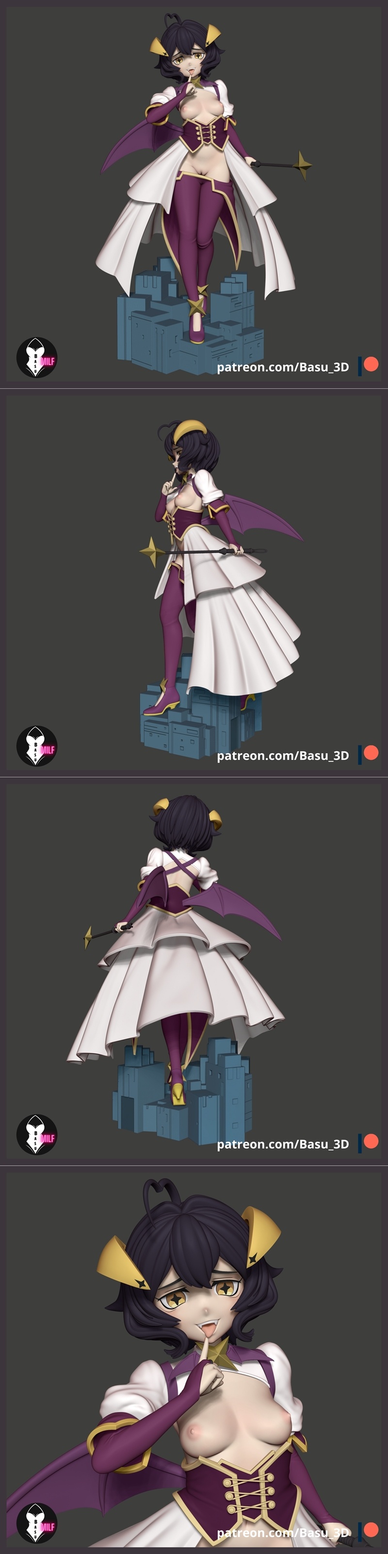 Basu Studios - 《魔法少女小圆》乌塔·平贺 3D打印模型|Basu Studios – Utena Hiiragi (Magia Baiser) – 3D Print Model STL