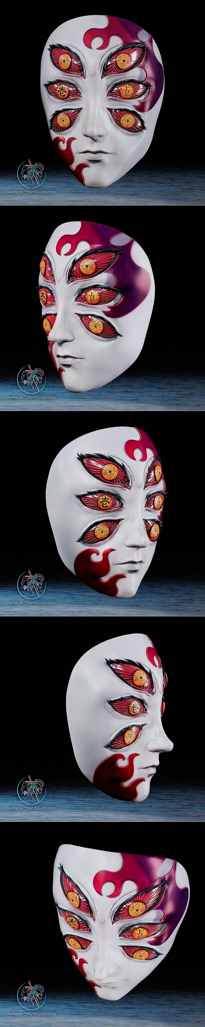 Yosh Studios - 上月1号面具 - 3D打印模型|Yosh Studios – Upper Moon 1 Mask – 3D Print Model STL