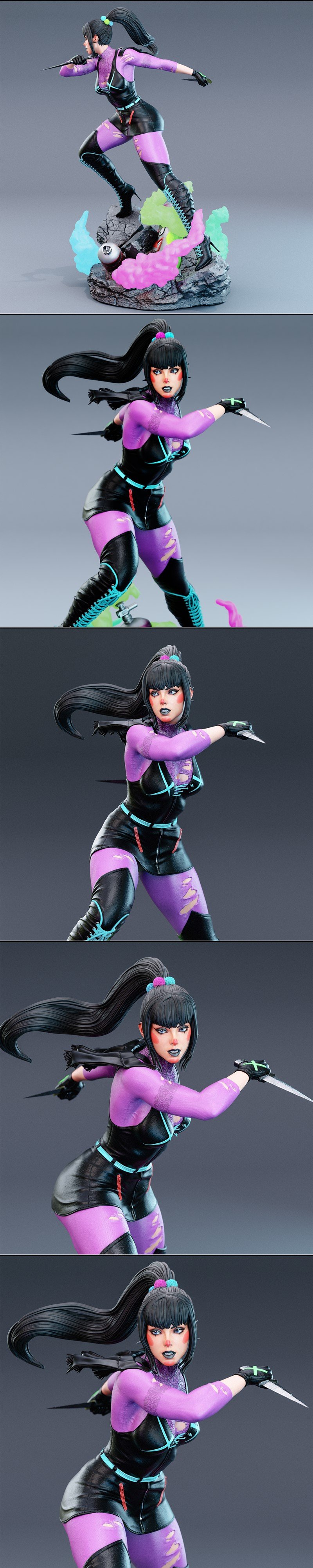 BrunoArt3D - 炸裂DC漫画 - 3D打印模型|BrunoArt3D – Punchline DC Comics – 3D Print Model STL