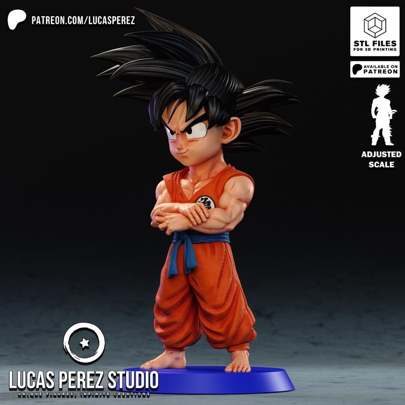 卢卡斯佩雷斯 x 肉桂小哥 3D打印模型|Lucas Perez – Goku Chibi – 3D Print Model STL