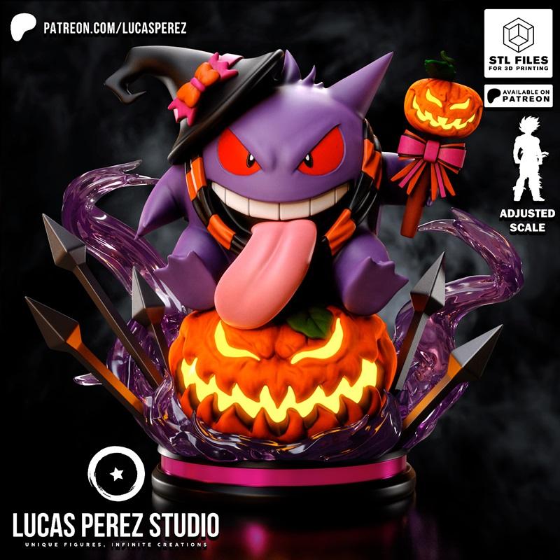 卢卡斯·佩雷斯 - 鬼魅 - 3D打印模型|Lucas Perez – Gengar – The Halloween Trickster – 3D Print Model STL