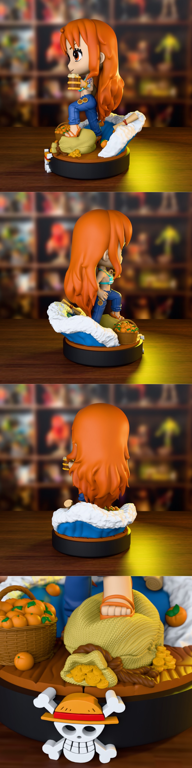 One Piece纳米3D打印模型|Chibi Land Figures – Nami – One Piece – Chibi – 3D Print Model STL