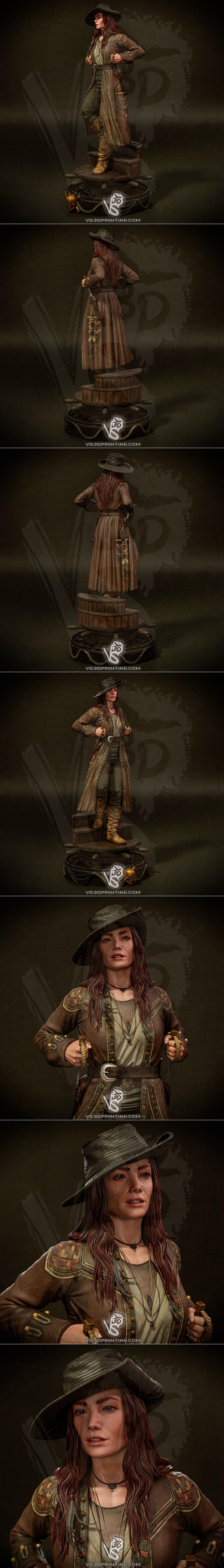 VS3D - 安妮·博尼 - 3D打印模型|VS3D – Anne Bonny – 3D Print Model STL