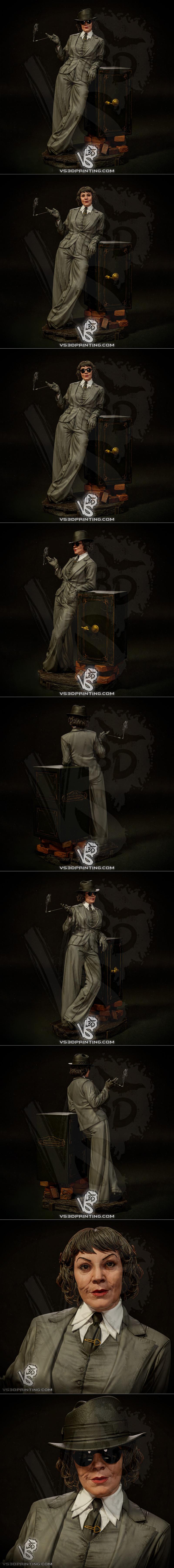 VS3D - 佩克莱盲人渲染模型 - 佩克莱盲人3D打印模型|VS3D – Polly Gray Peaky Blinders Renders – 3D Print Model STL