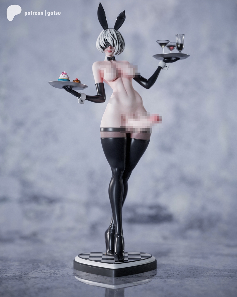 Gatsu Studios《尼尔：自动人形》2B 3D打印模型|Gatsu Studios – 2B – Nier Automata Fan Art – 3D Print Model