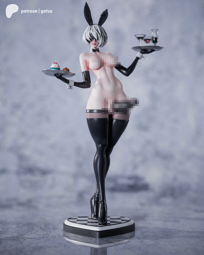 Gatsu Studios《尼尔：自动人形》2B 3D打印模型|Gatsu Studios – 2B – Nier Automata Fan Art – 3D Print Model