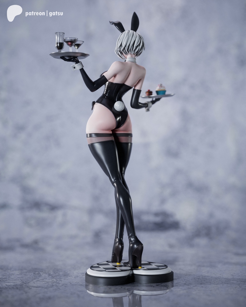 Gatsu Studios《尼尔：自动人形》2B 3D打印模型|Gatsu Studios – 2B – Nier Automata Fan Art – 3D Print Model