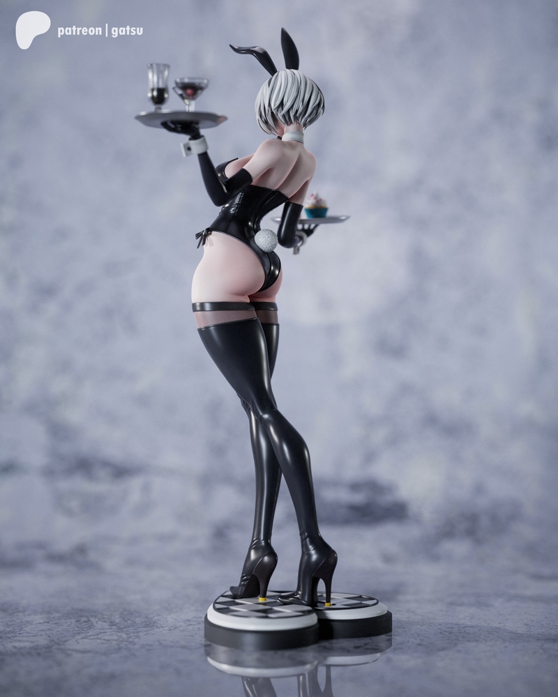 Gatsu Studios《尼尔：自动人形》2B 3D打印模型|Gatsu Studios – 2B – Nier Automata Fan Art – 3D Print Model
