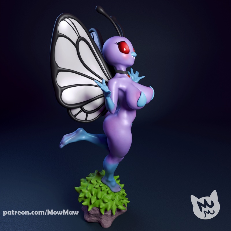 MowMaw 3D打印蝴蝶模型|MowMaw – Butterfly – 3D Print Model