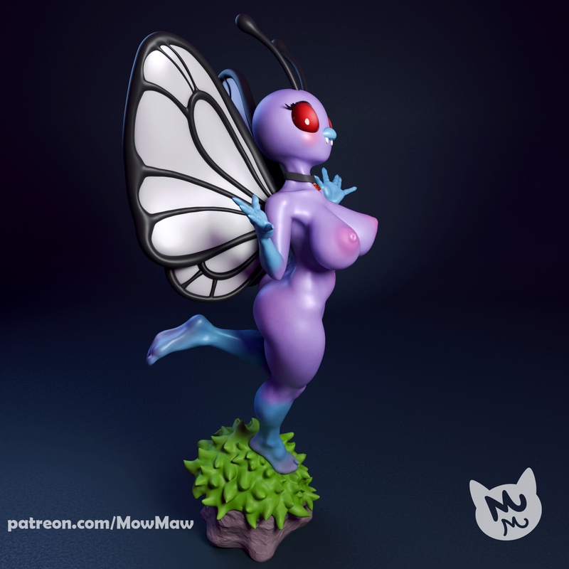 MowMaw 3D打印蝴蝶模型|MowMaw – Butterfly – 3D Print Model