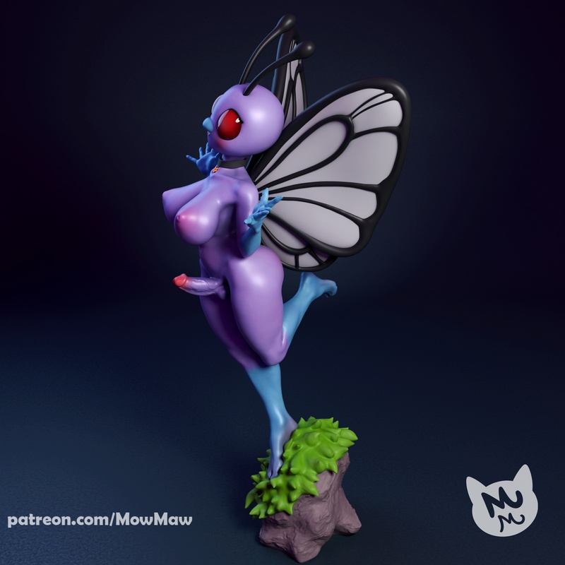 MowMaw 3D打印蝴蝶模型|MowMaw – Butterfly – 3D Print Model