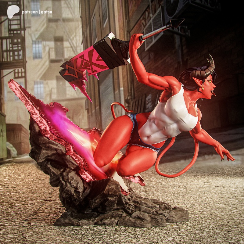 Gatsu Studios旗下作品《Malevola》3D打印模型|Gatsu Studios – Dispatch – Malevola – 3D Print Model