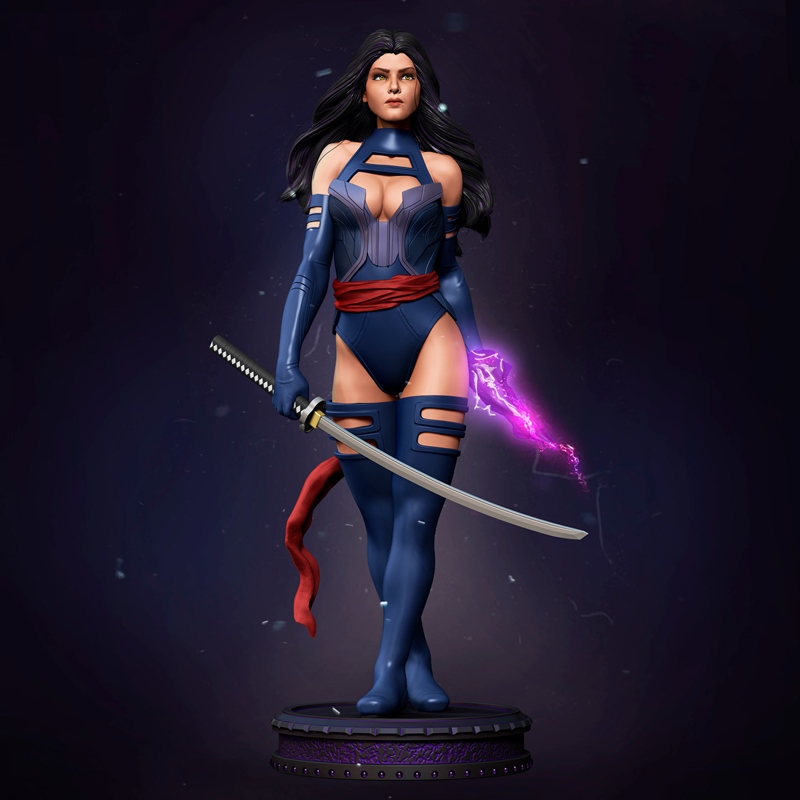Psylocke 3D打印模型|Psylocke dc comics person statue – 3D Print Model STL