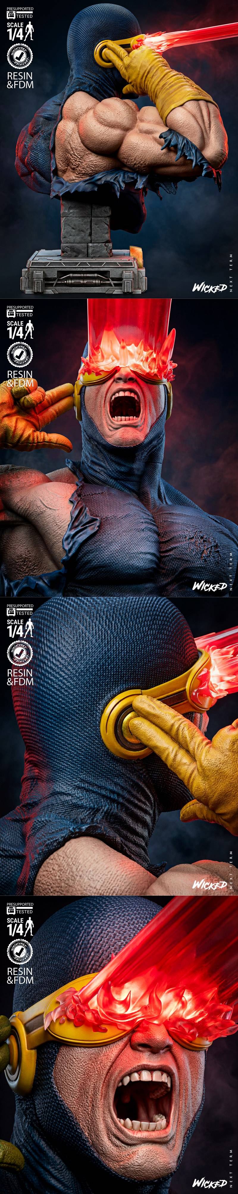 邪恶之眼：环形眼头像立体模型（3D打印）|Wicked – Cyclops Portrait Bust – 3D Print Model STL