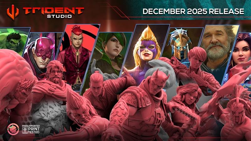 三渲二风格3D打印模型：Trident Studio 2025年度作品集|Trident Studio December 2025 – 3D Print Model STL