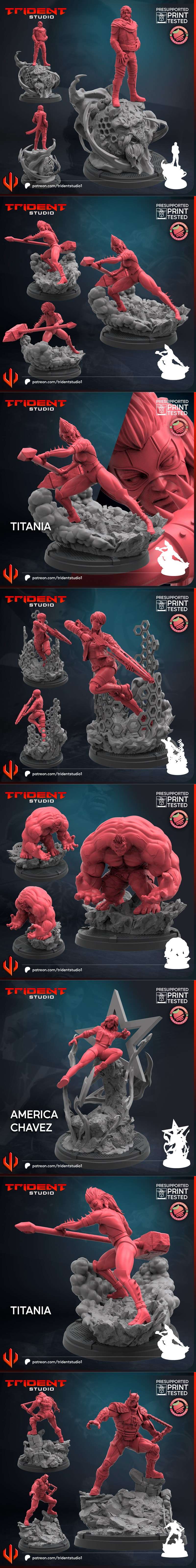 三渲二风格3D打印模型：Trident Studio 2025年度作品集|Trident Studio December 2025 – 3D Print Model STL