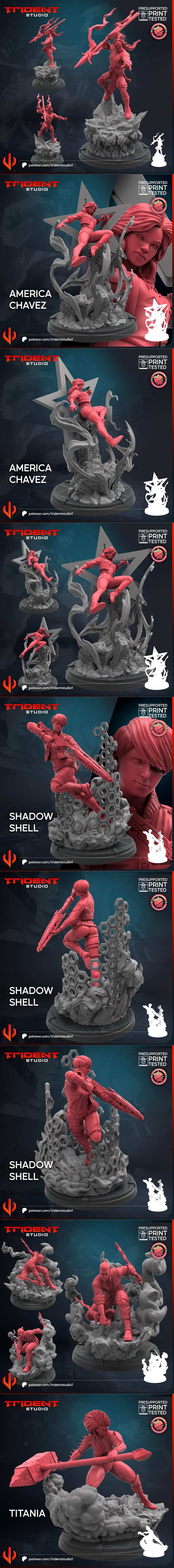 三渲二风格3D打印模型：Trident Studio 2025年度作品集|Trident Studio December 2025 – 3D Print Model STL