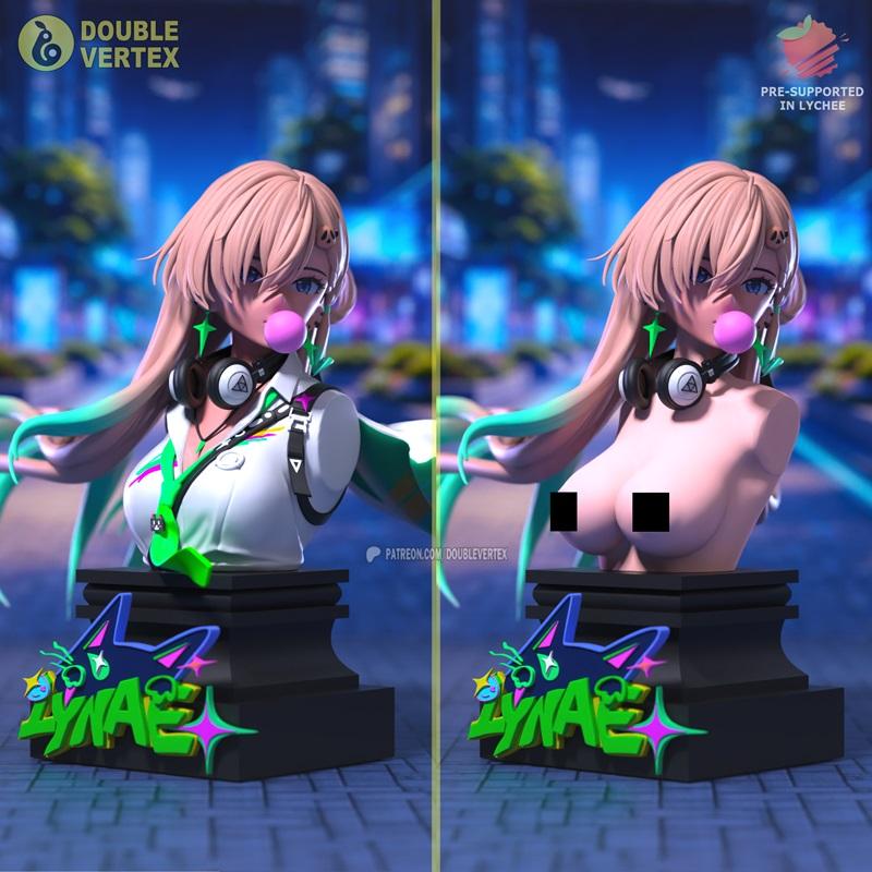双顶点——莱娜——《荒野之息》3D打印模型|Double Vertex – Lynae – Wuthering Waves Bust – 3D Print Model STL