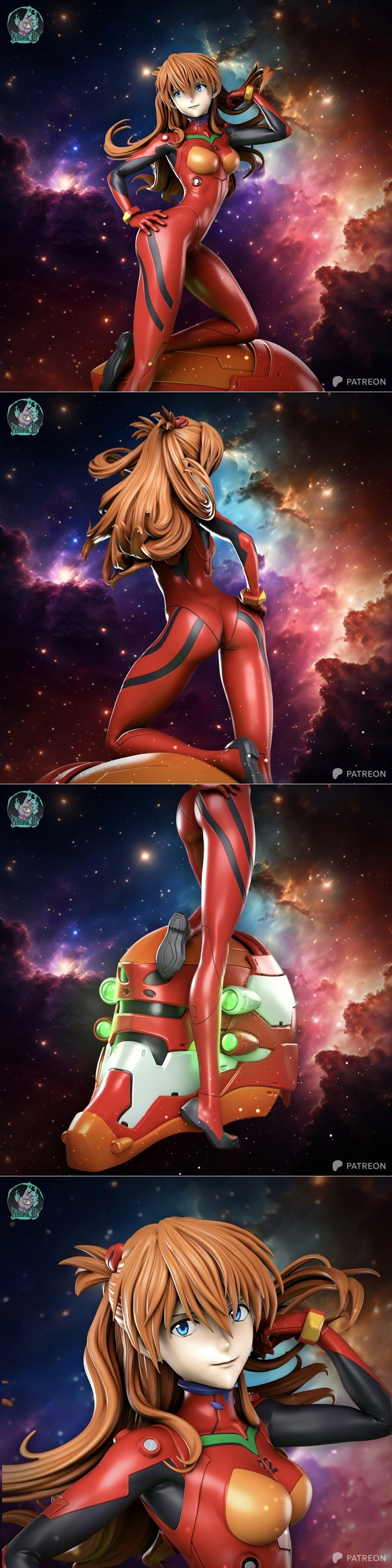Kaidan 旗下 Asuka Langley 3D打印模型|Kaidan – Asuka Langley – 3D Print Model STL