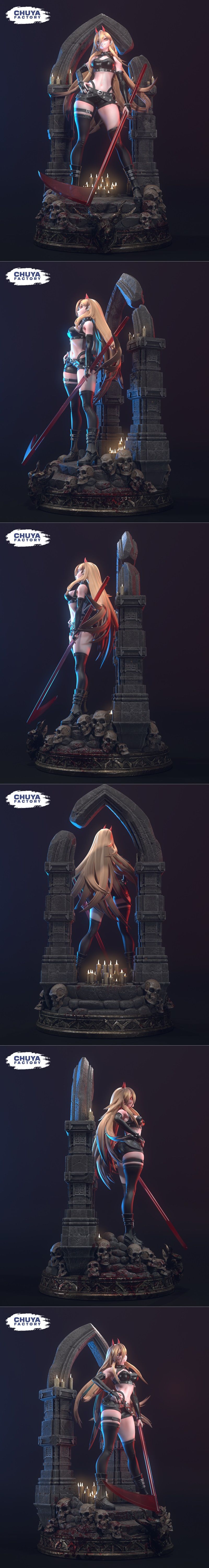 楚亚工厂 - 动漫游戏角色 - 3D打印模型|Chuya Factory – Power Goth – 3D Print Model STL