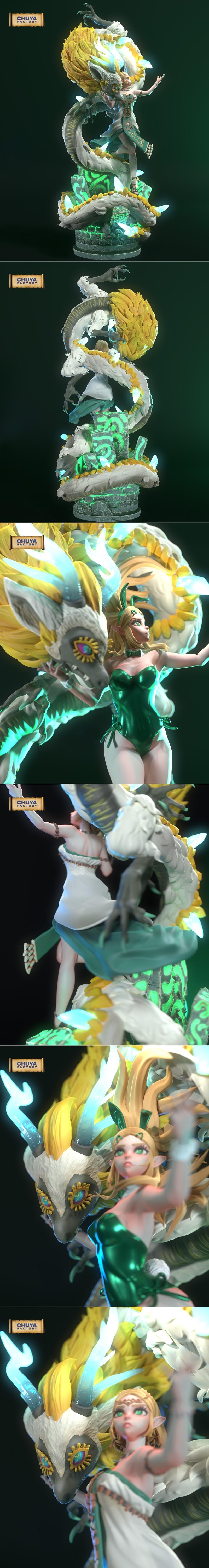 奇亚工厂 - 赛博朋克：龙形3D打印模型|Chuya Factory – Zelda Dragon – 3D Print Model STL