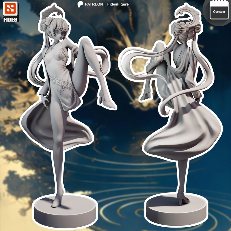 Fides Figure - 赛博朋克蓝档案 - 赛博之眼|Fides Figure – Kisaki – Blue Archive – 3D Print Model