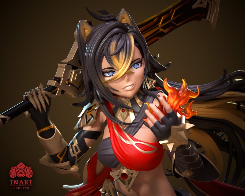 Inaki匠心雕琢——Dehya——原神3D打印模型|Inaki Sculpts – Dehya – Genshin Impact – 3D Print Model