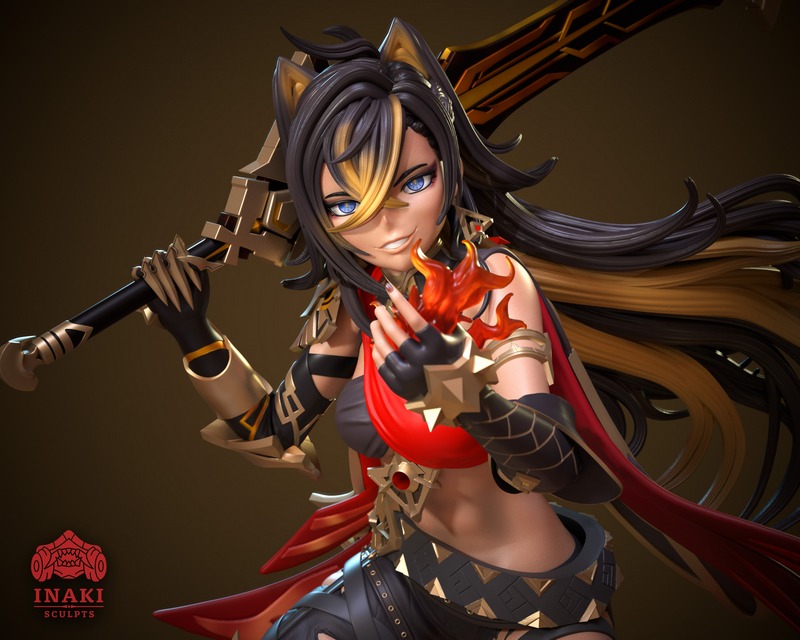 Inaki匠心雕琢——Dehya——原神3D打印模型|Inaki Sculpts – Dehya – Genshin Impact – 3D Print Model