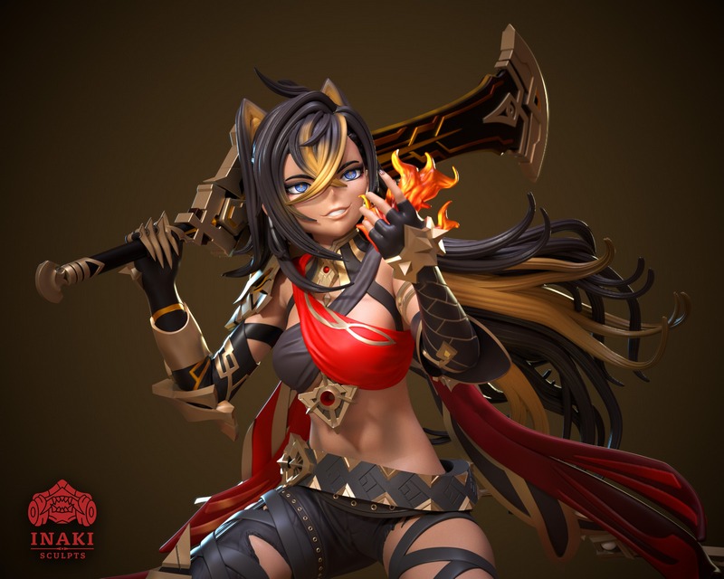 Inaki匠心雕琢——Dehya——原神3D打印模型|Inaki Sculpts – Dehya – Genshin Impact – 3D Print Model