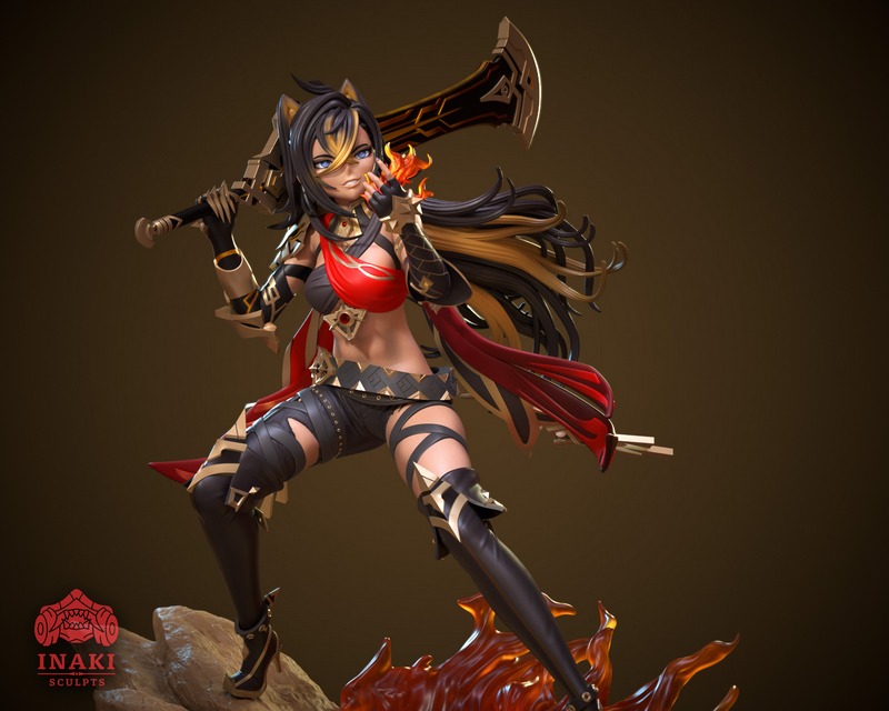 Inaki匠心雕琢——Dehya——原神3D打印模型|Inaki Sculpts – Dehya – Genshin Impact – 3D Print Model