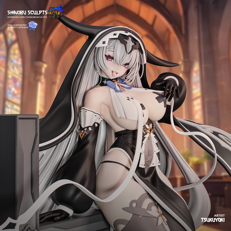 三渲二风格3D打印模型：杜格莱-特鲁昂号战舰·炎龙塑造|Shinobu Sculpts – Duguay-Trouin – Azur Lane – 3D Print Model