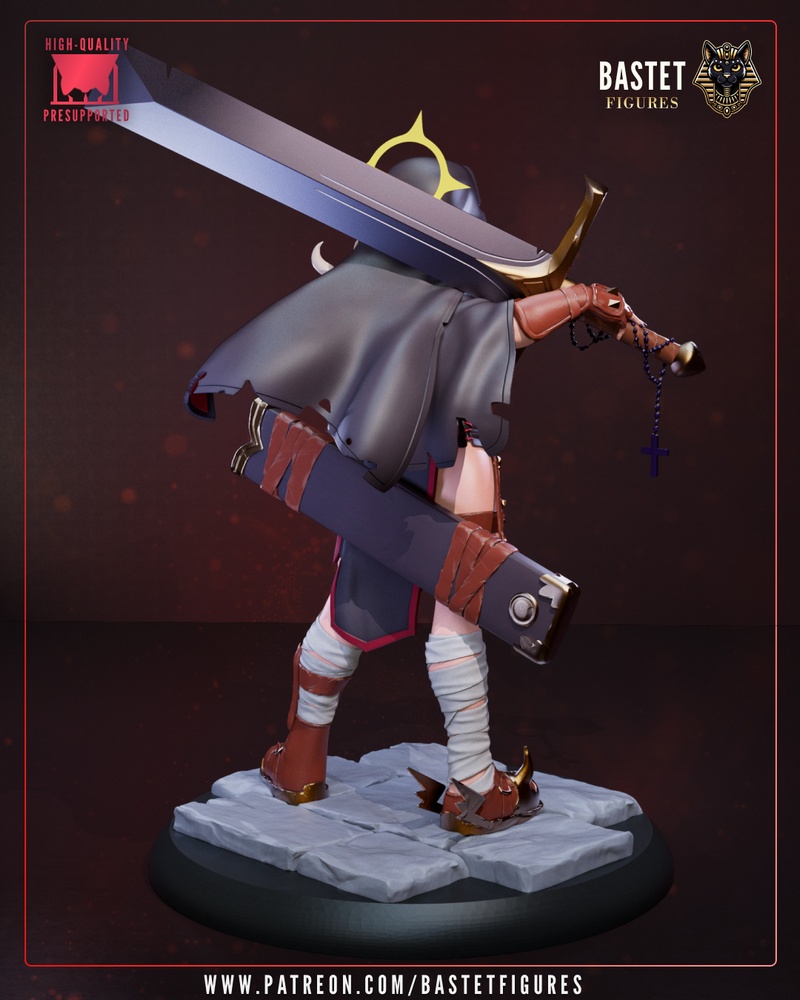 Bastet系列刺客修女3D打印模型|Bastet Figures – Assassin Nun – 3D Print Model
