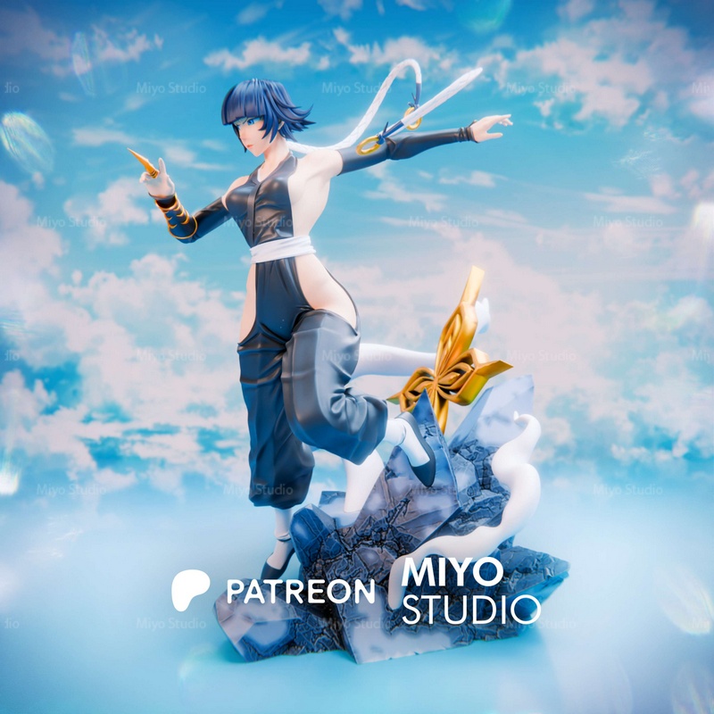 Miyo Studio旗下3D打印模型：《BLEACH》凤蝶角色模型|Miyo Studio – Soi Fong – Bleach – 3D Print Model