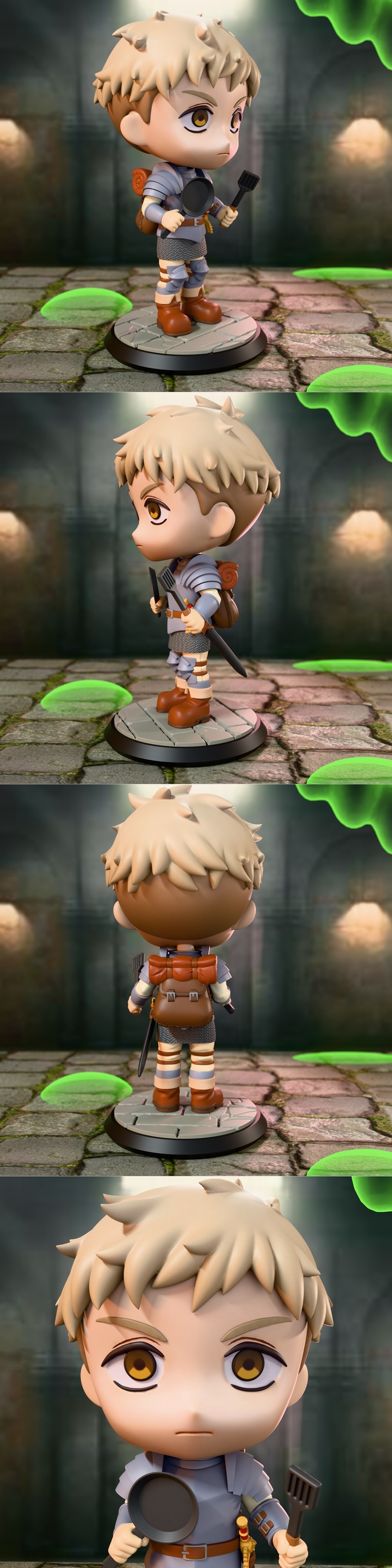 小恶魔模型： dungeon meshi 玩家Laios 3D打印雕像|Chibi Land Figures – Laios – Dungeon Meshi – Chibi – 3D Print Model STL