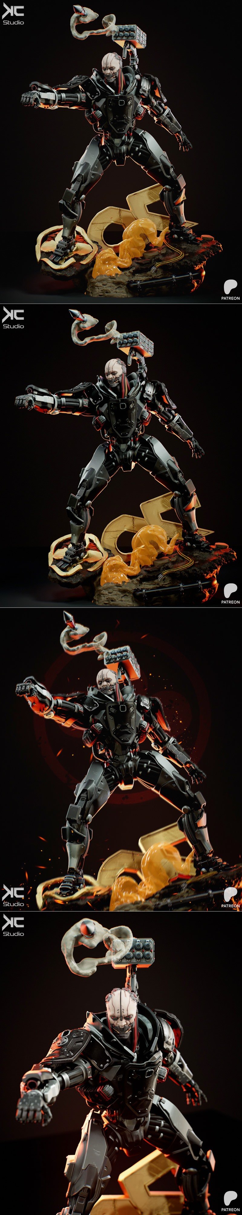 KC工作室 - 赛博朋克2077阿达姆·斯马什 - 3D打印模型|KcStudio – Adam Smasher – Cyberpunk 2077 Fanart – 3D Print Model STL