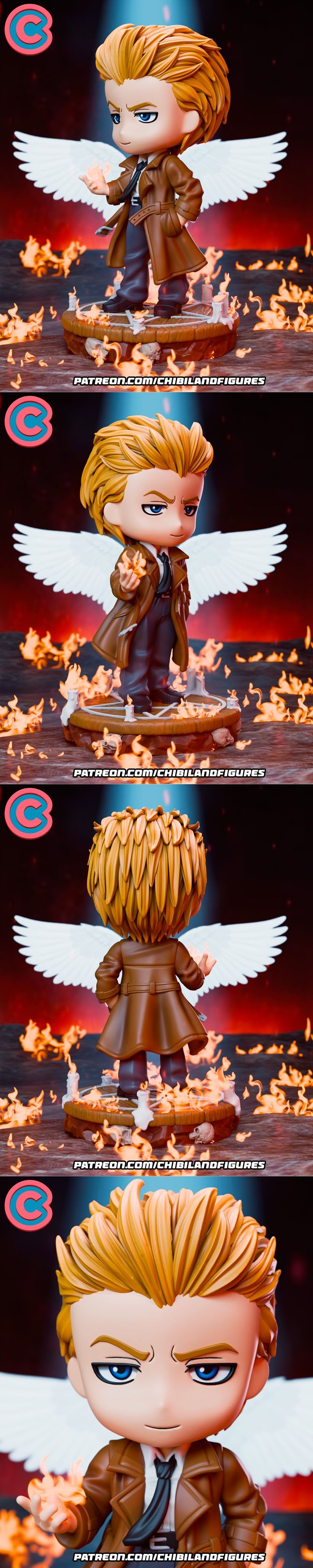 常青地狱吹者3D打印模型|Chibi Land Figures – Constantine – Hellblazer – 3D Print Model STL