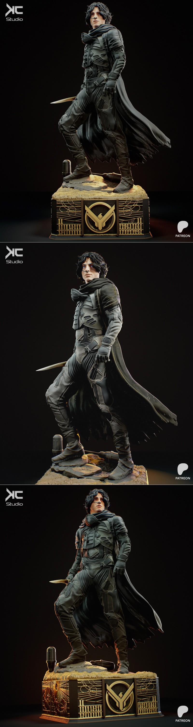 Dune保罗·艾特里德斯 3D打印模型|KcStudio – Paul Atreides – Dune Fanart – 3D Print Model STL
