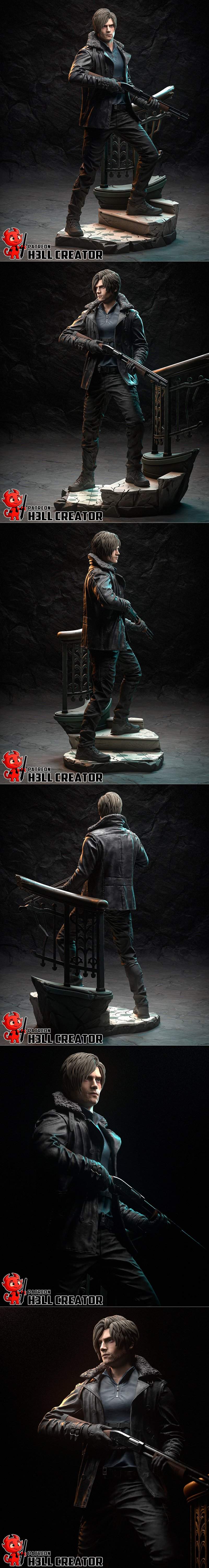 H3LL创作组 - 3D打印模型 - 李昂肯尼迪|h3LL creator – Leon Kennedy – 3D Print Model STL