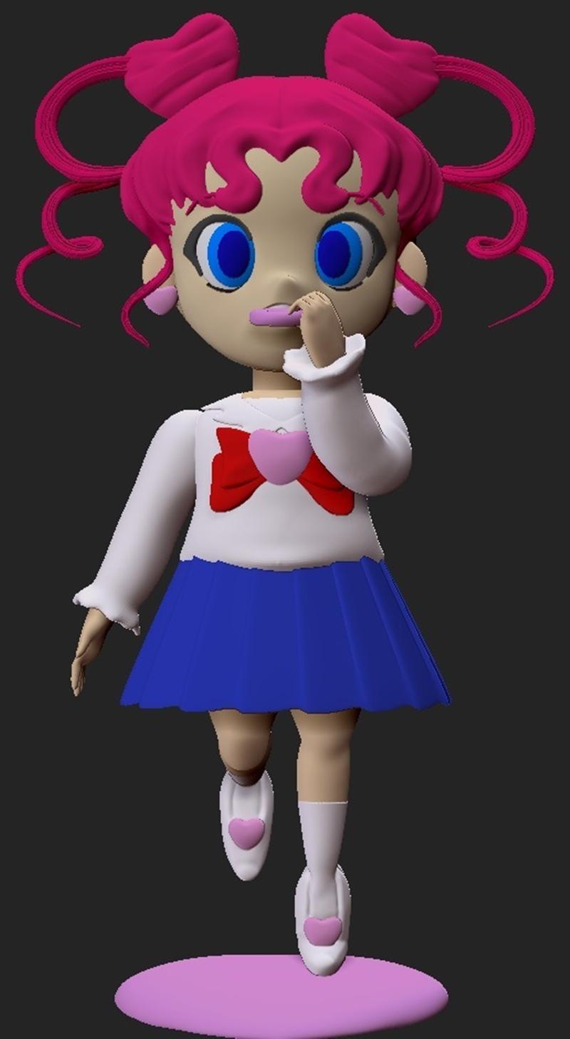 小兔公主 Sailor Moon 3D打印模型|Sailor Moon – Chibi Chibi – 3D Print Model STL