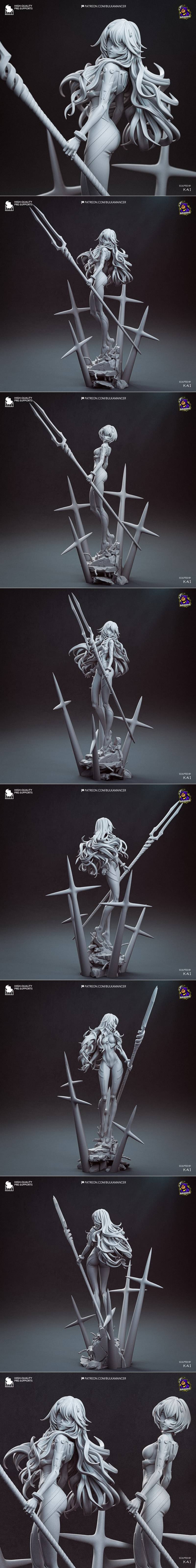 3D打印绫波丽模型|Bulkamancer Sculpts – 绫波丽（新世纪福音战士）– 3D打印模型 STL