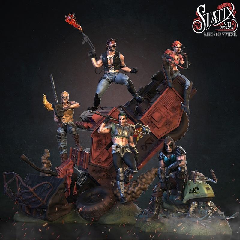 雷霆战车 3D打印模型|Statix – 雷霆战车场景模型 – 3D 打印模型 STL