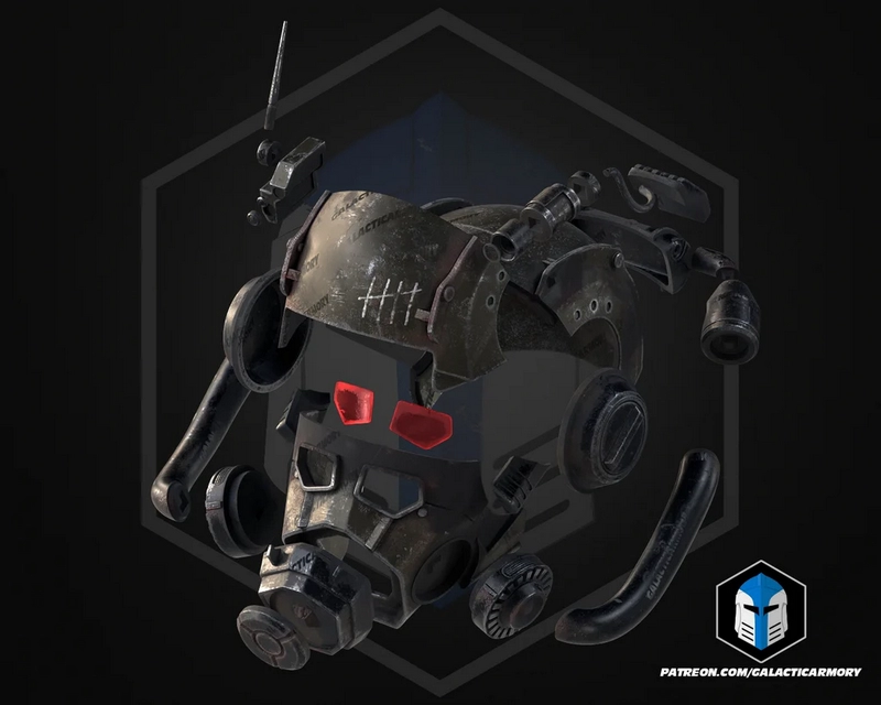 银河军械库 – NCR动力装甲头盔 – 3D打印模型|银河军械库 – NCR动力装甲头盔 – 3D打印模型