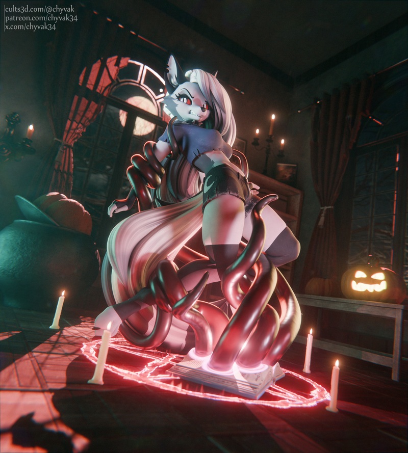 Chyvak世界观中的Loona与触手怪3D打印模型|Chyvak – Loona 与触手怪 – 3D 打印模型